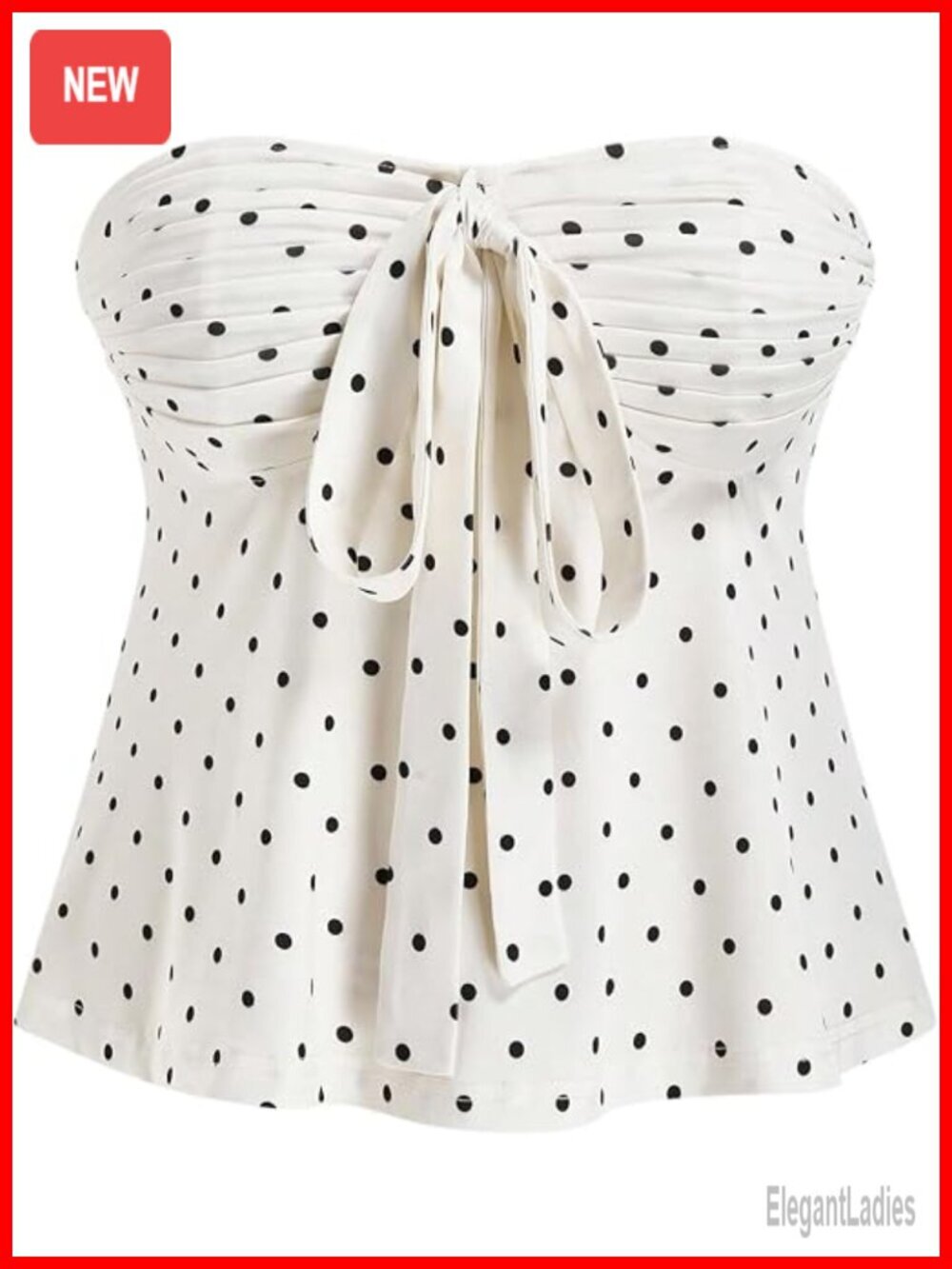 Plus Size Tie Front Strapless Tube Top Ruched Ruffle Peplum Sleeveless Tank